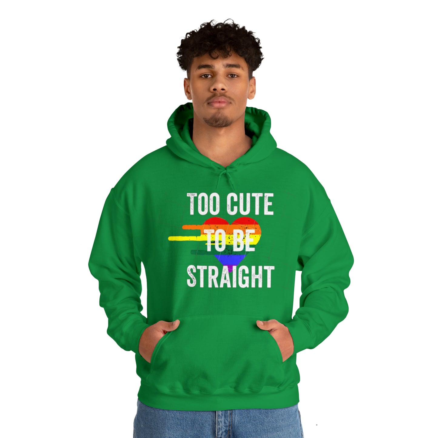 To cute to be straight Heavy Blend™ Hooded Sweatshirt