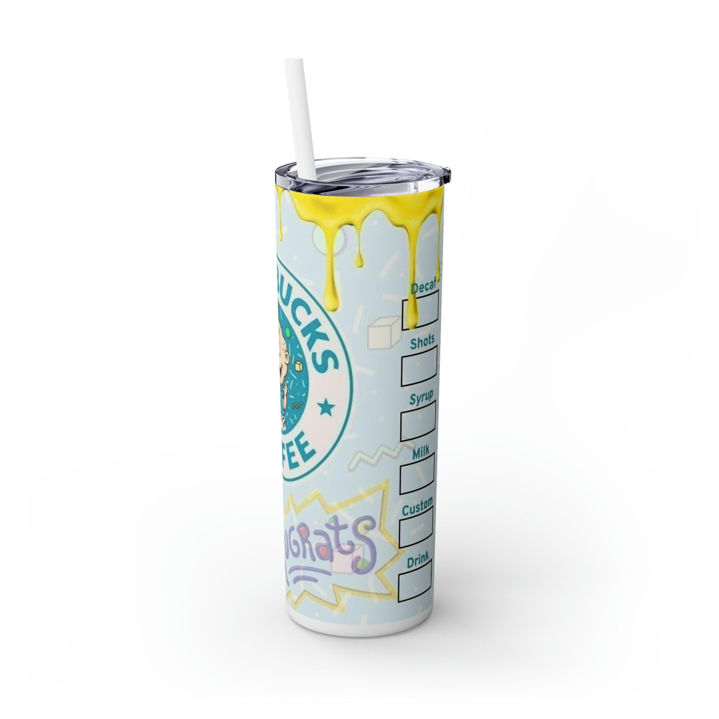 Rugrats Skinny Tumbler with Straw, 20oz