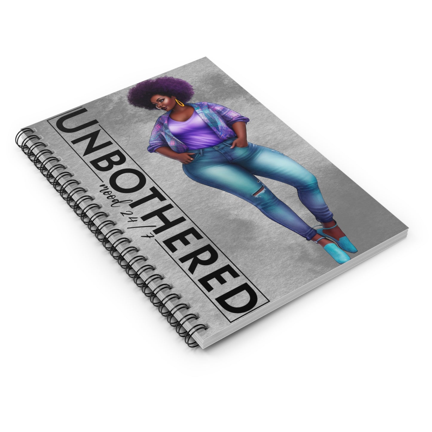 Unbothered Spiral Notebook - Ruled Line