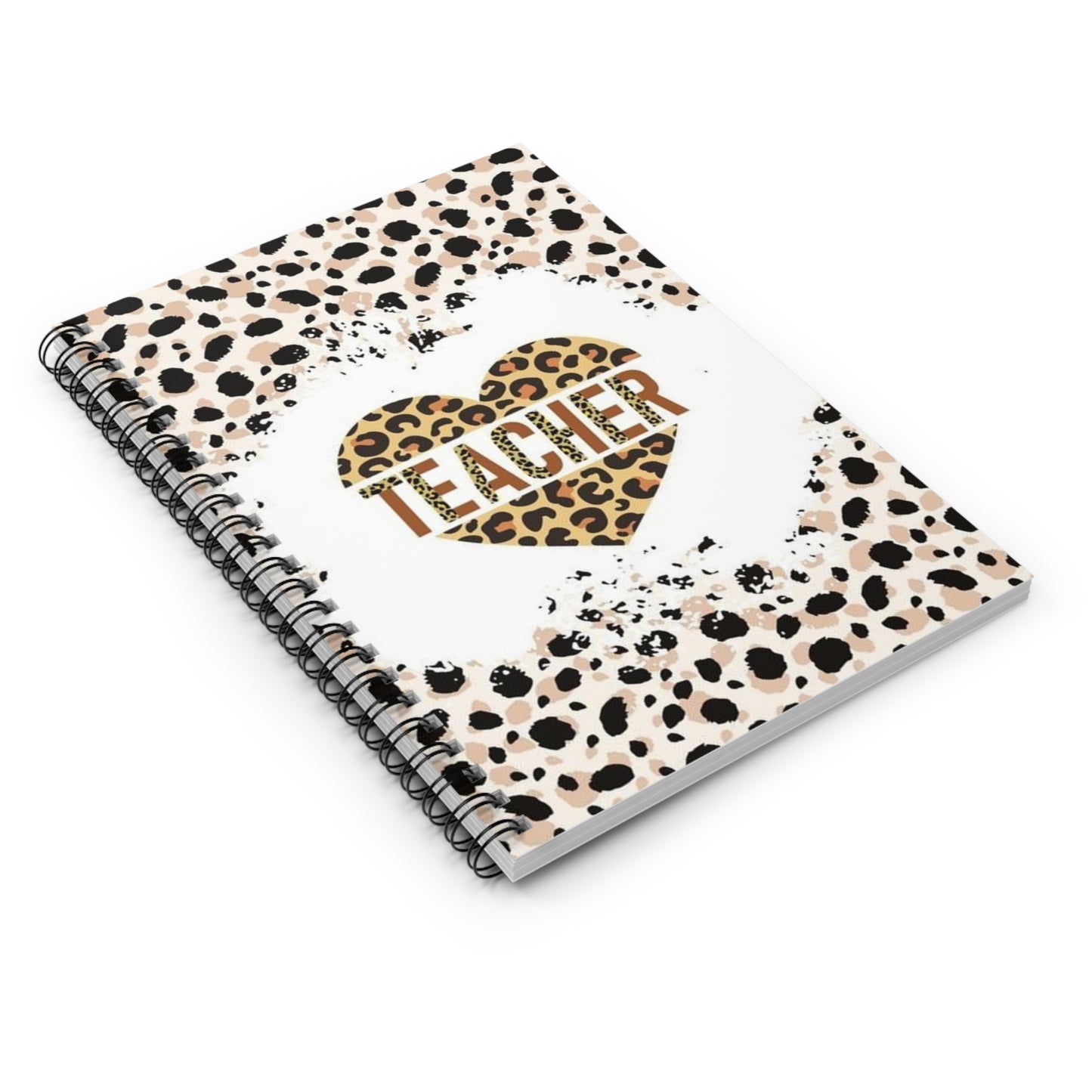 Leopard Teacher Spiral Notebook - Ruled Line