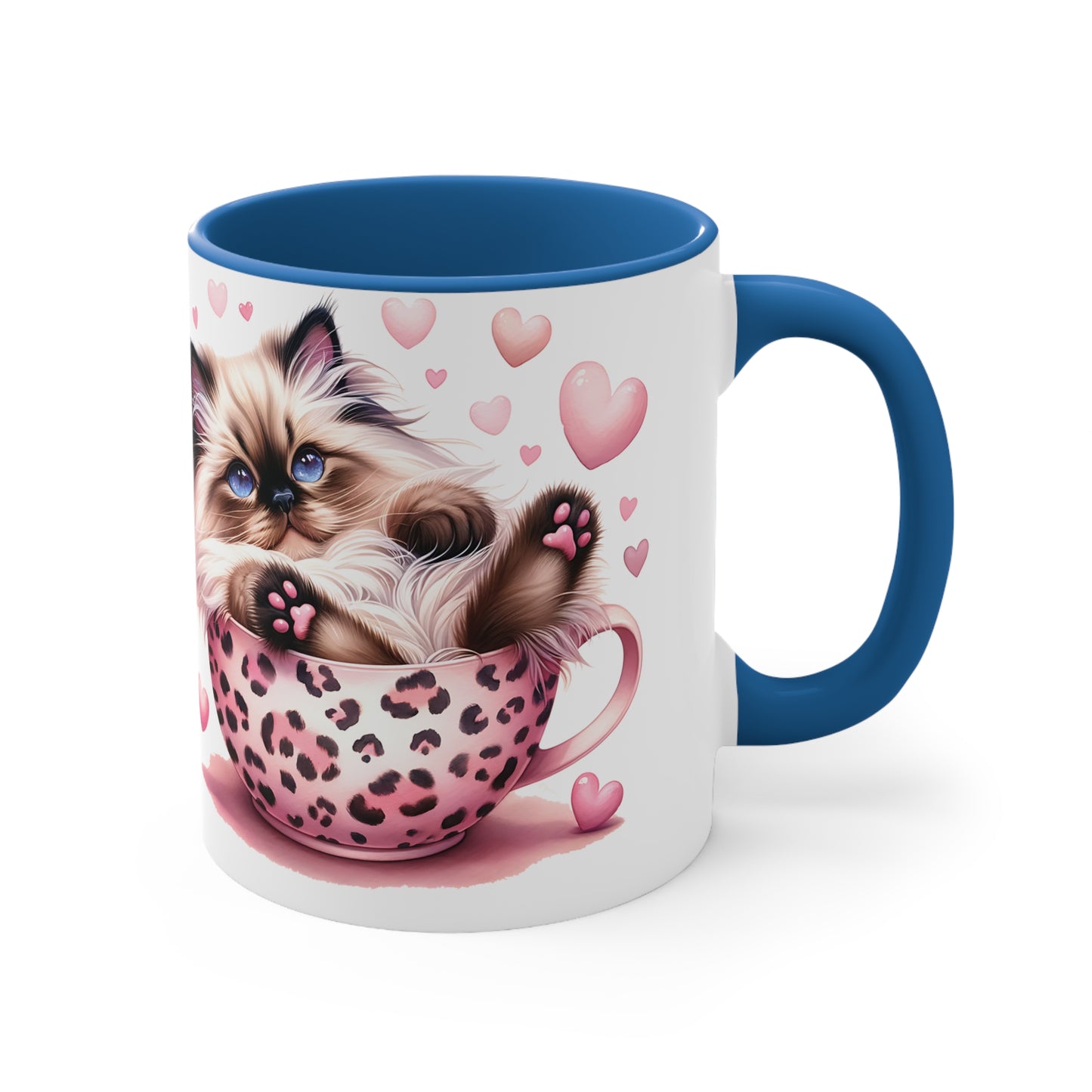 Cat in a leopard cup Accent Coffee Mug, 11oz