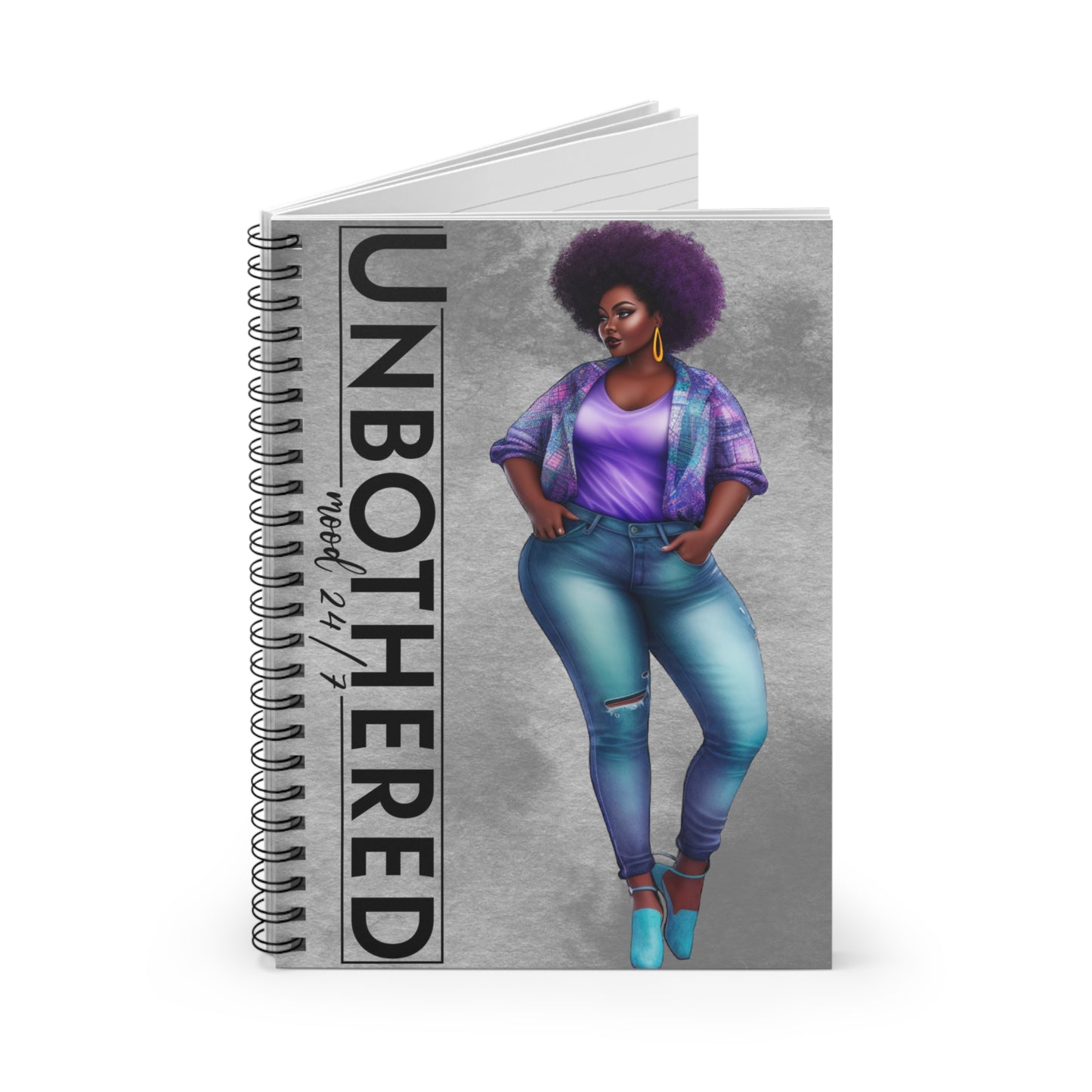 Unbothered Spiral Notebook - Ruled Line