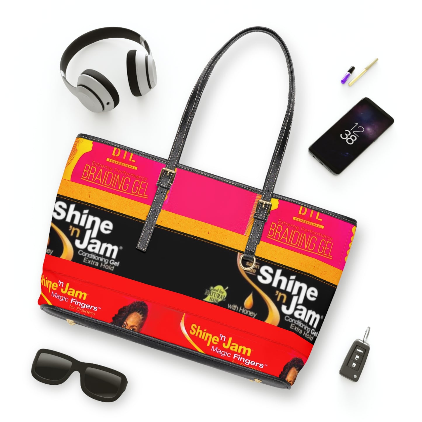 Shine -N- Jam Leather Shoulder Bag