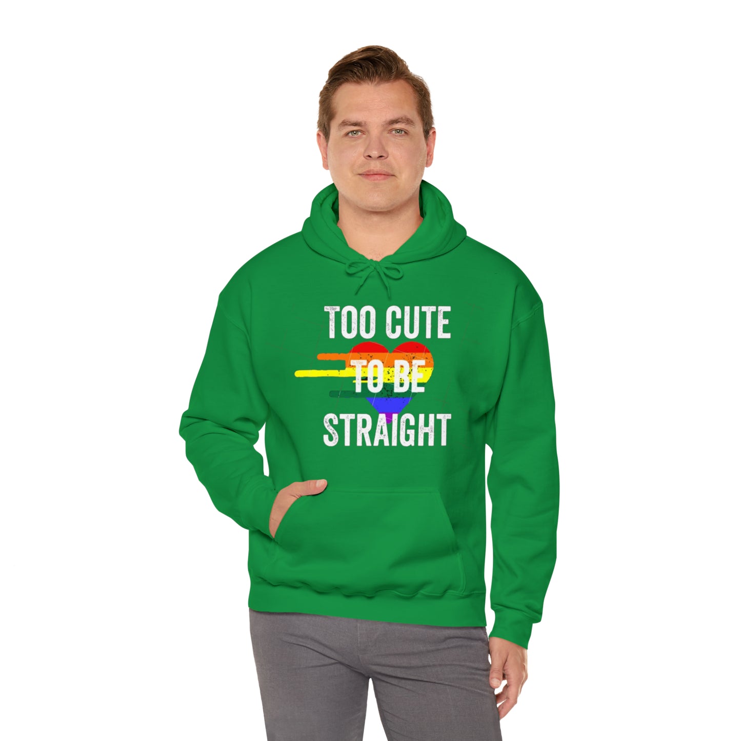 To cute to be straight Heavy Blend™ Hooded Sweatshirt