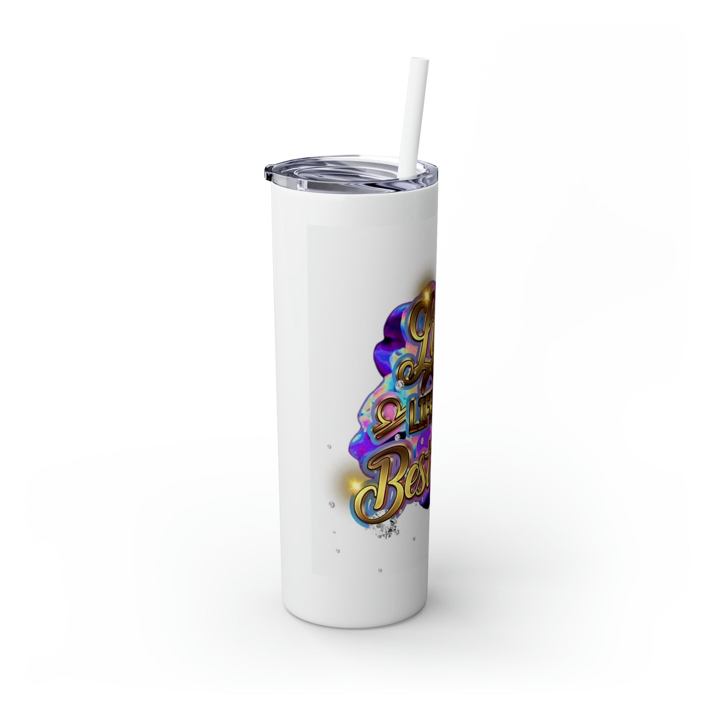 The libra life is the best life Tumbler with Straw, 20oz