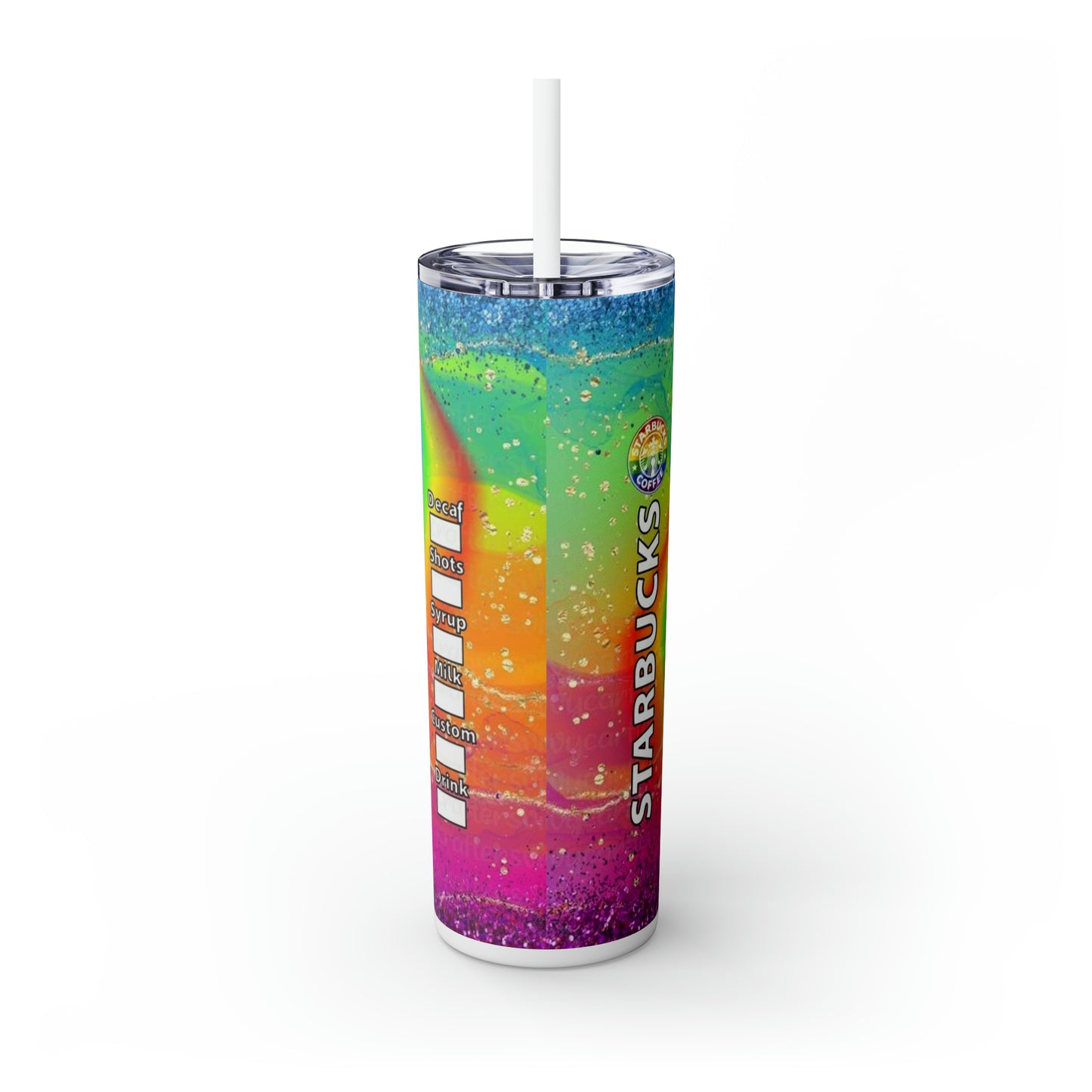 Pride Starbucks Skinny Tumbler with Straw, 20oz