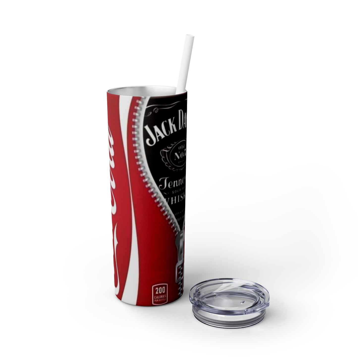 Cola Skinny Tumbler with Straw, 20oz