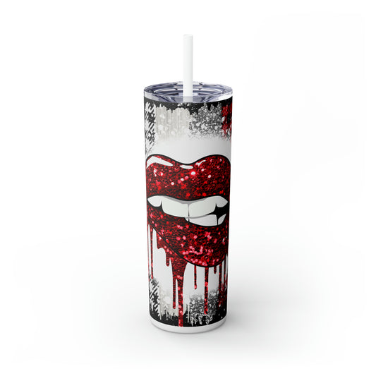 Valentines Skinny Tumbler with Straw, 20oz