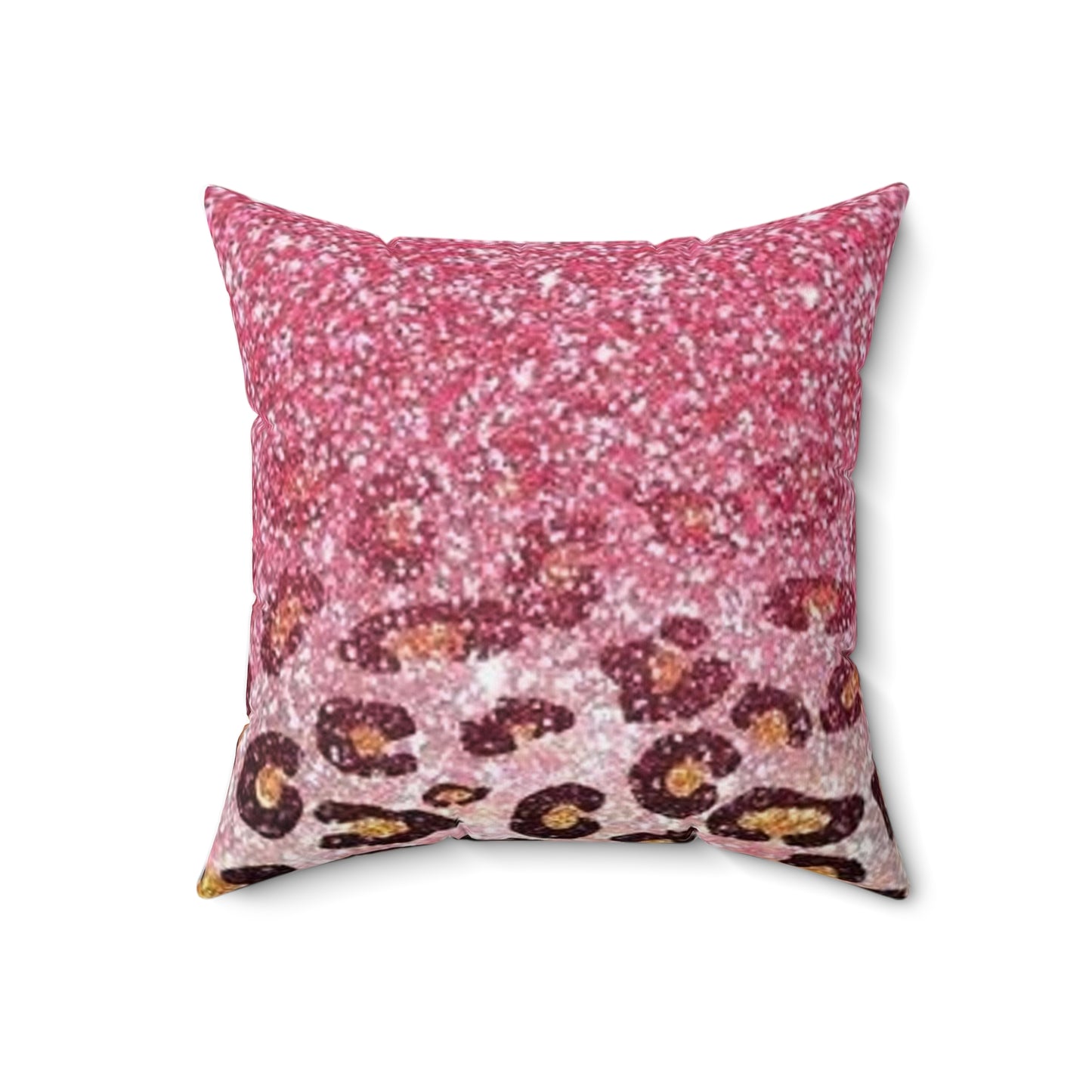 Pink leopard Square Pillow