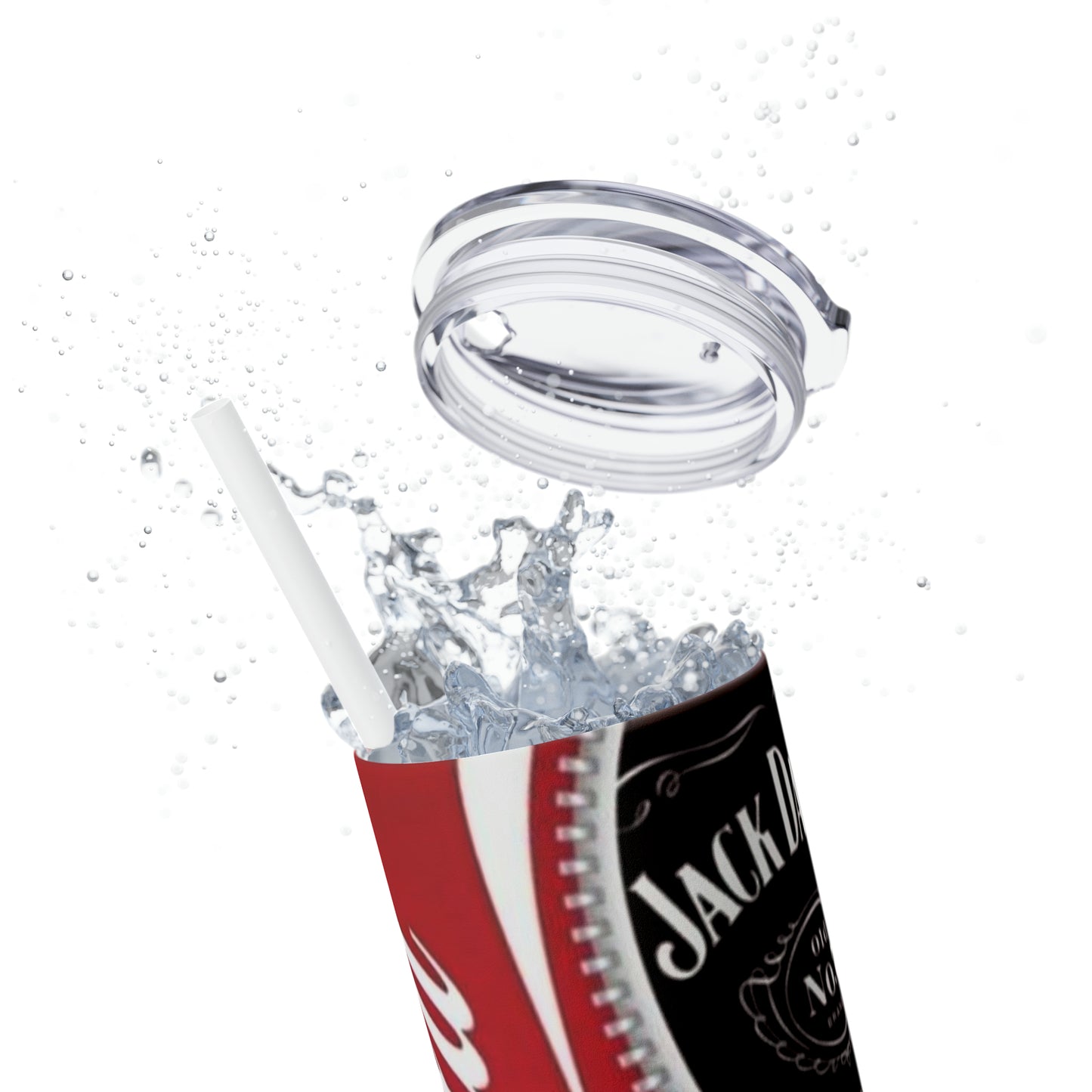 Cola Skinny Tumbler with Straw, 20oz