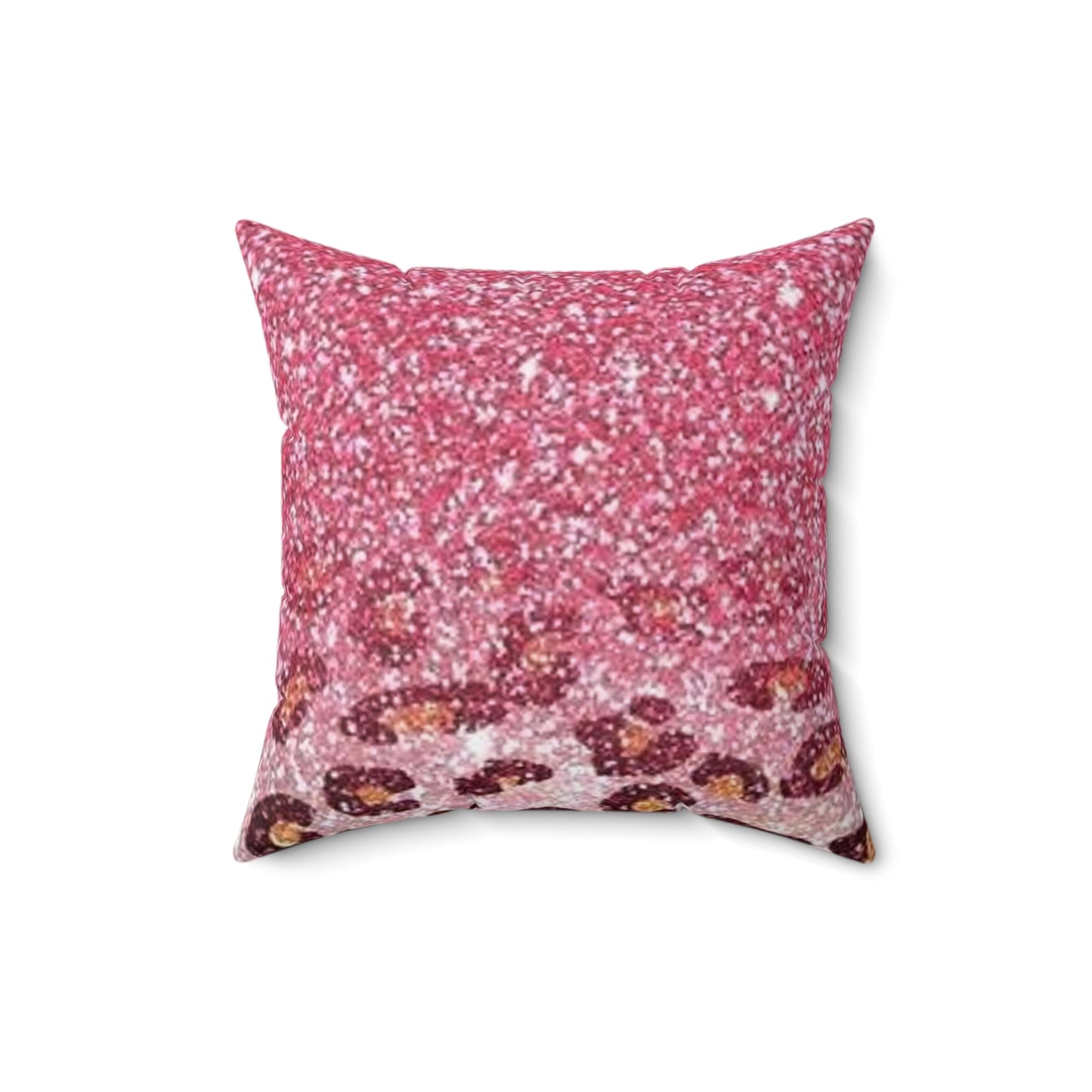 Pink leopard Square Pillow