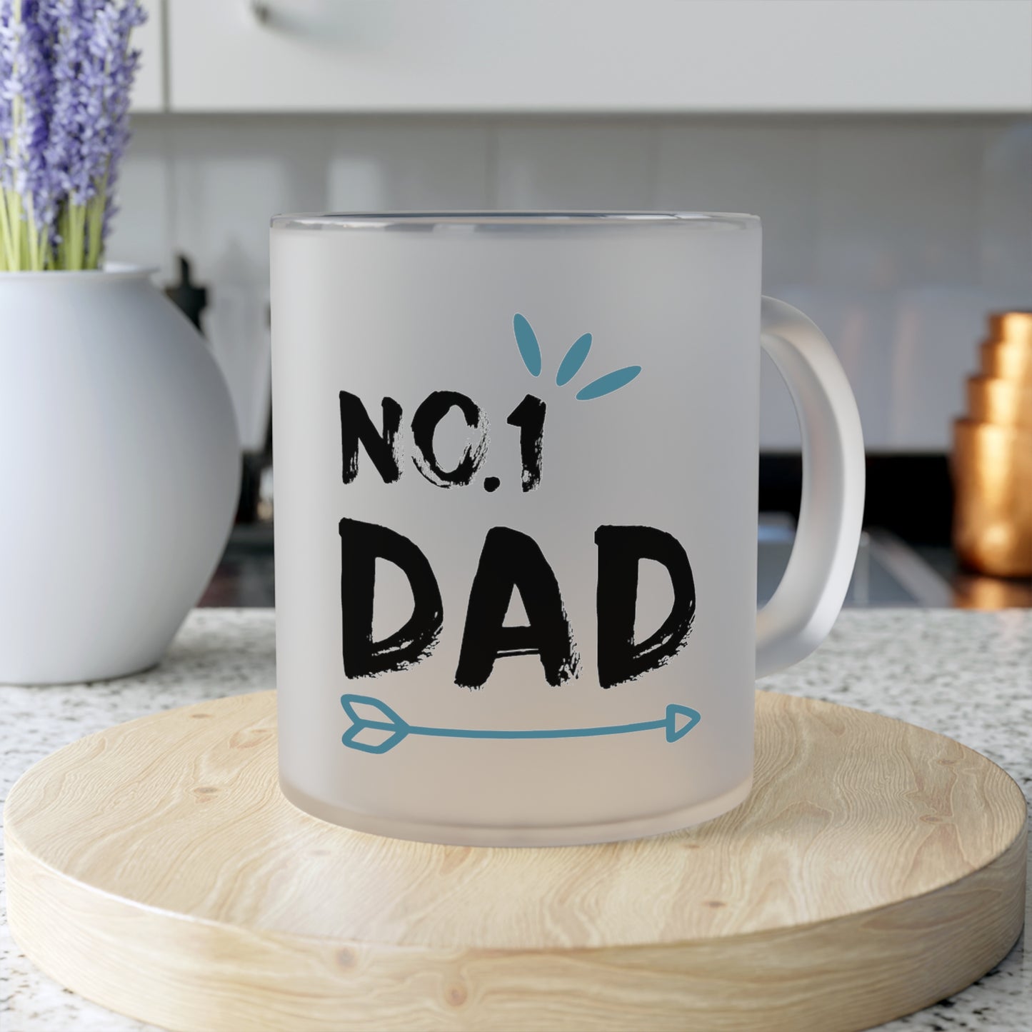 Dad Frosted Glass Mug