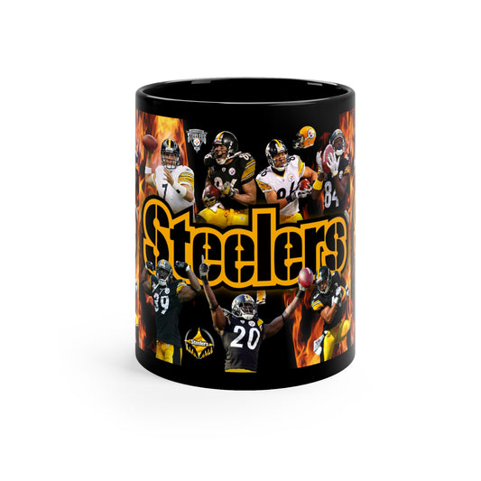 11oz Black Steelers Mug