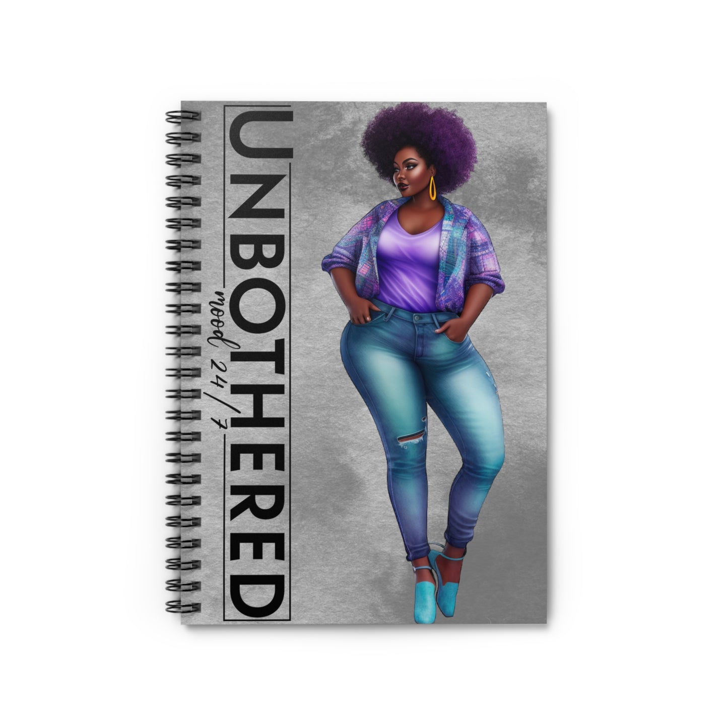 Unbothered Spiral Notebook - Ruled Line