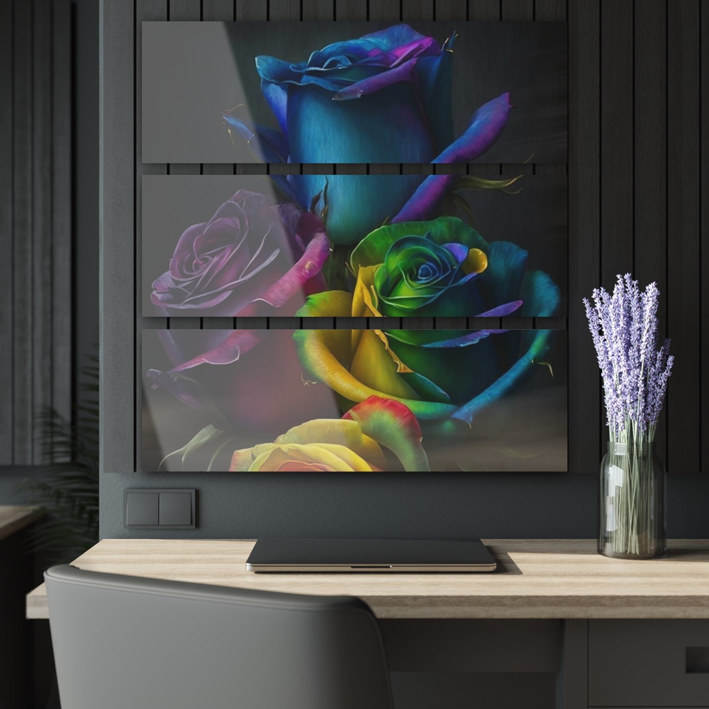 Flower Acrylic Prints (Triptych)