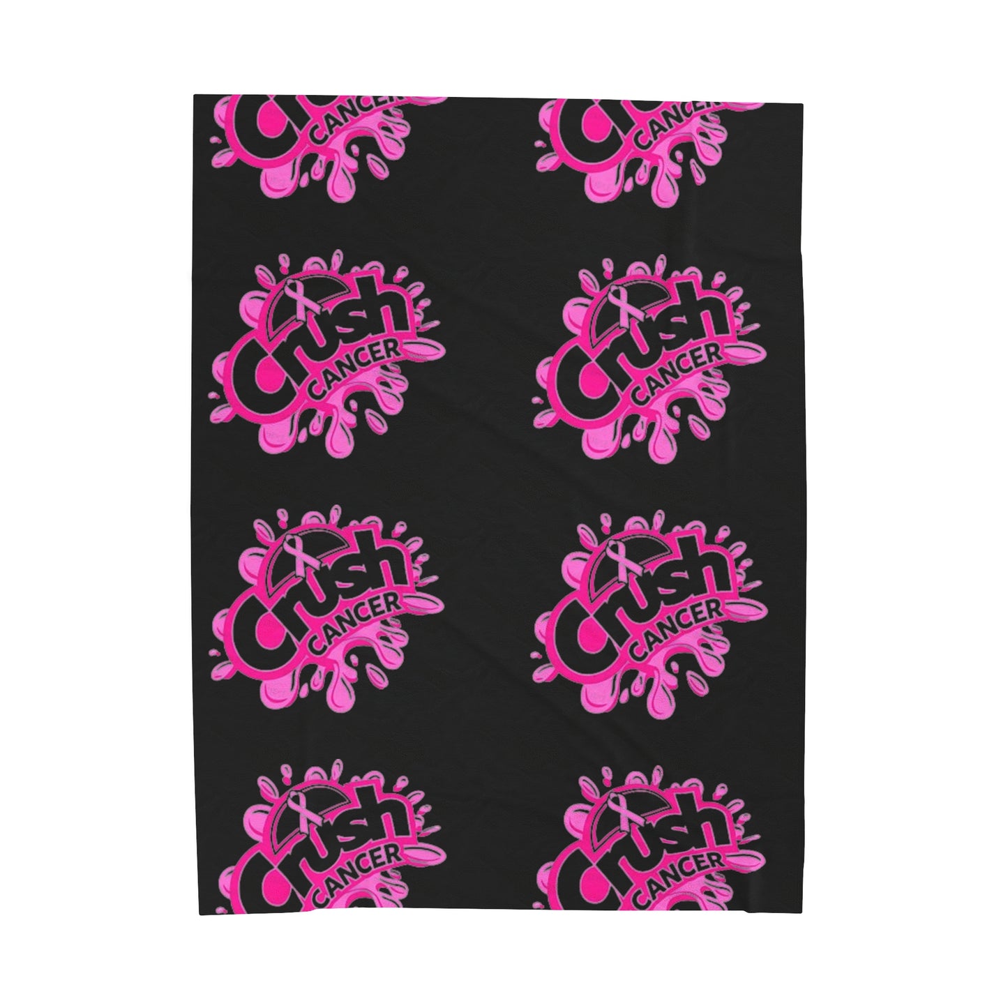 Crush cancer Velveteen Plush Blanket