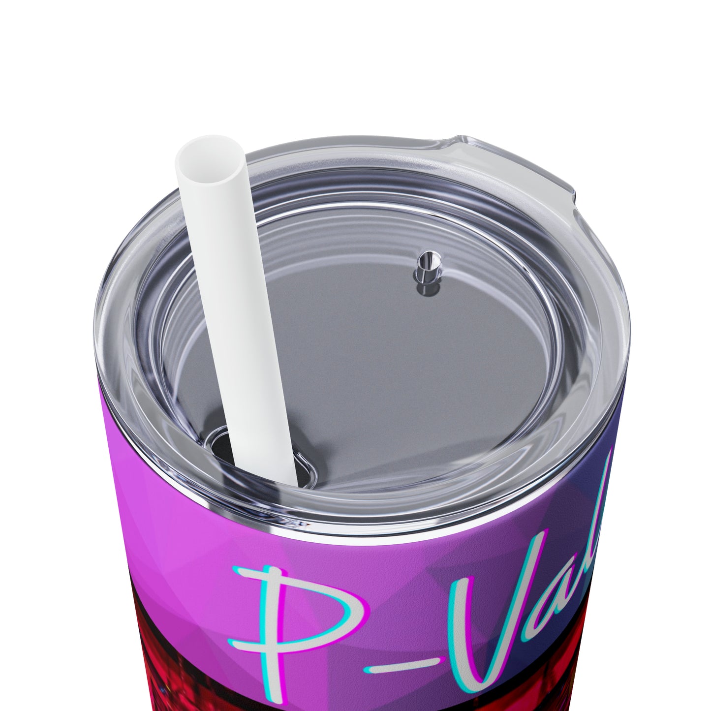 P valley Skinny Tumbler with Straw, 20oz