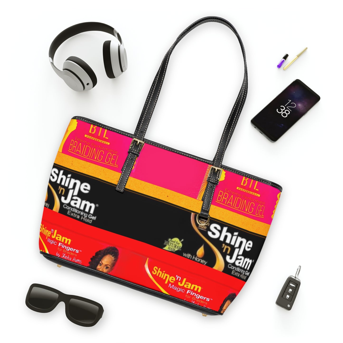 Shine -N- Jam Leather Shoulder Bag