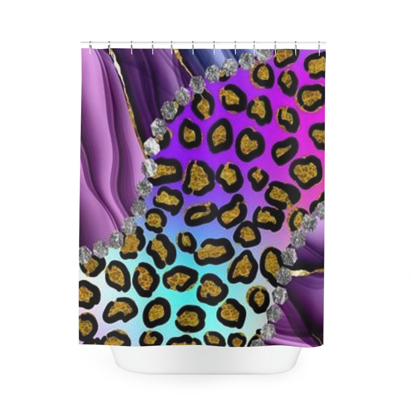 Leopard Polyester Shower Curtain