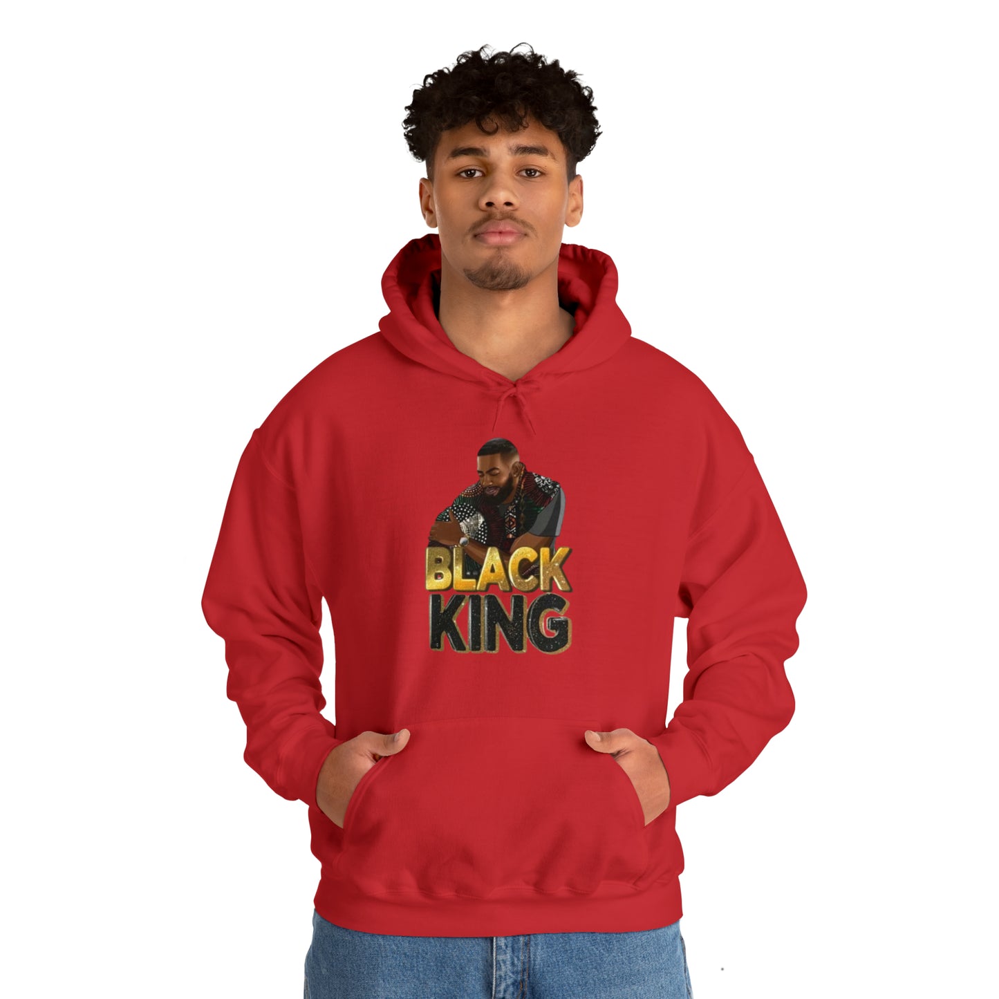 Black King Heavy Blend™ Hooded Sweatshirt