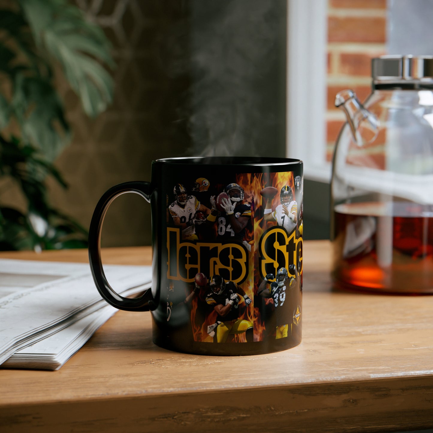 11oz Black Steelers Mug