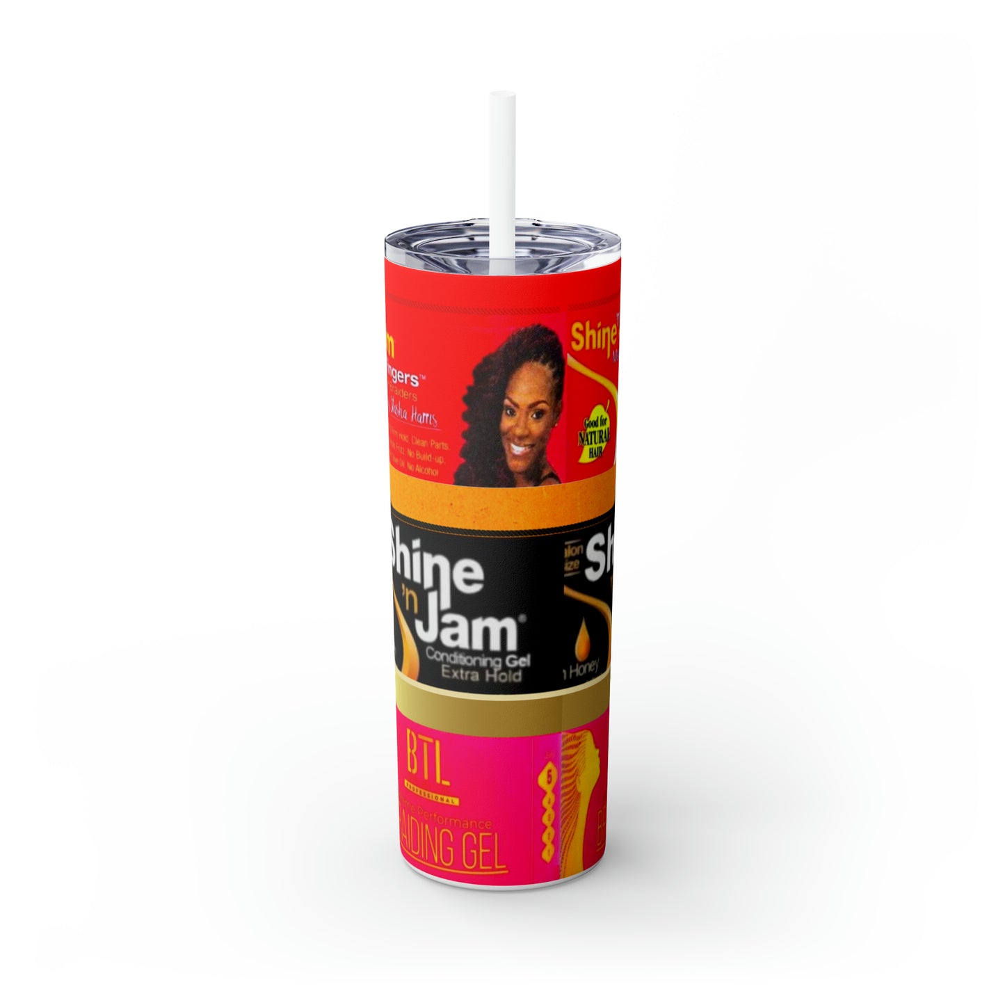 Shine jam Skinny Tumbler with Straw, 20oz