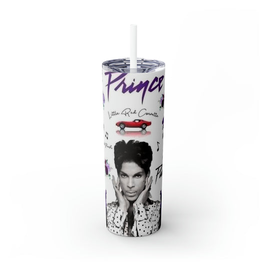 Prince Skinny Tumbler with Straw, 20oz