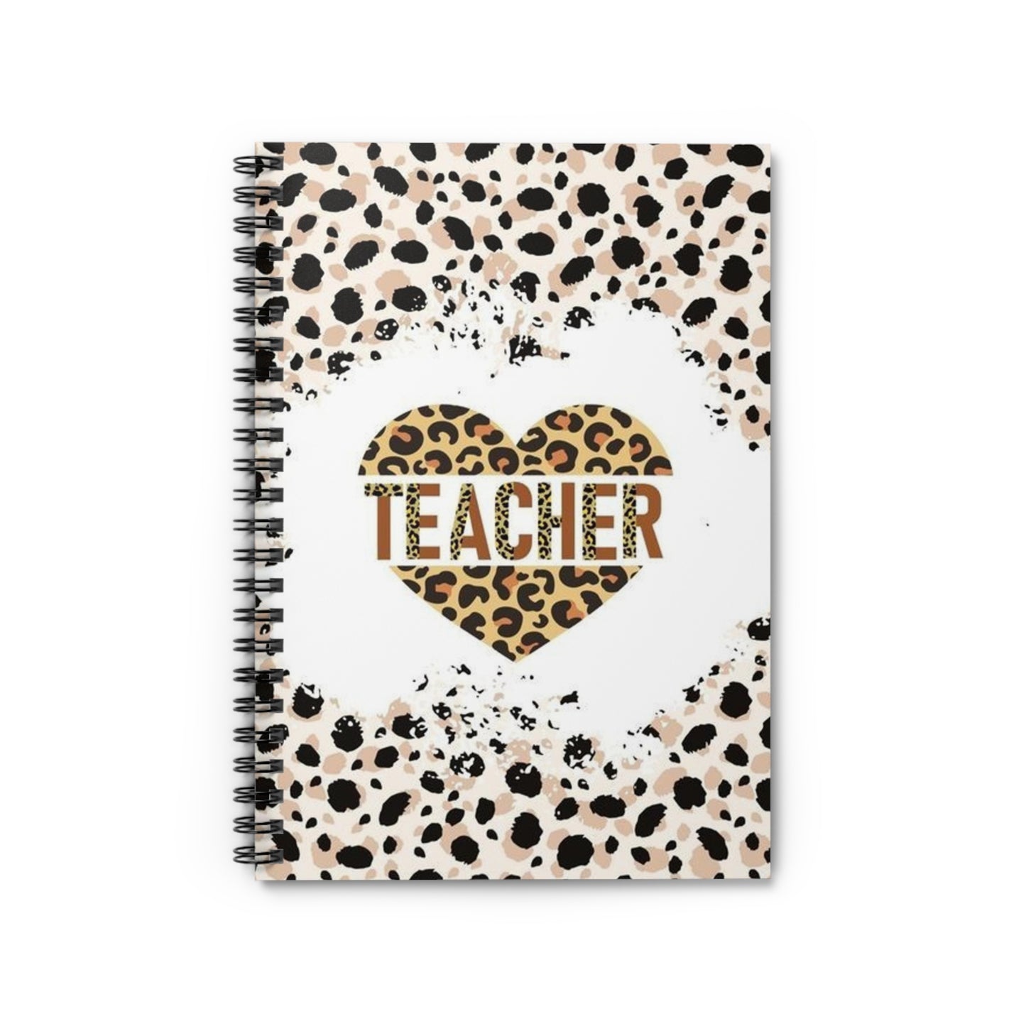 Leopard Teacher Spiral Notebook - Ruled Line