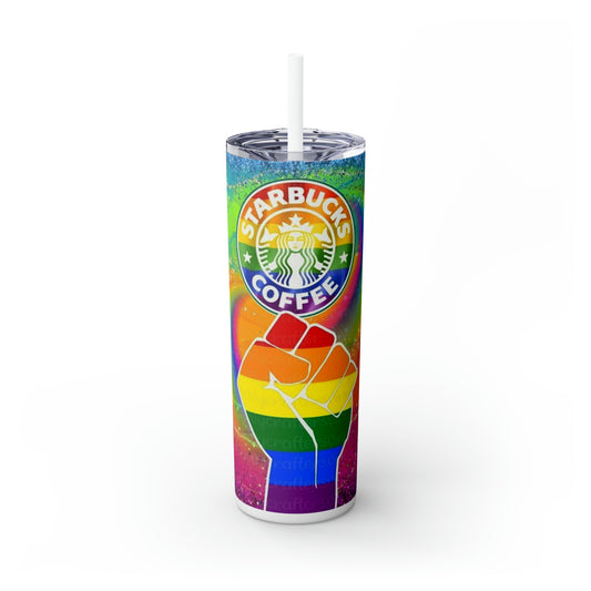 Pride Starbucks Skinny Tumbler with Straw, 20oz