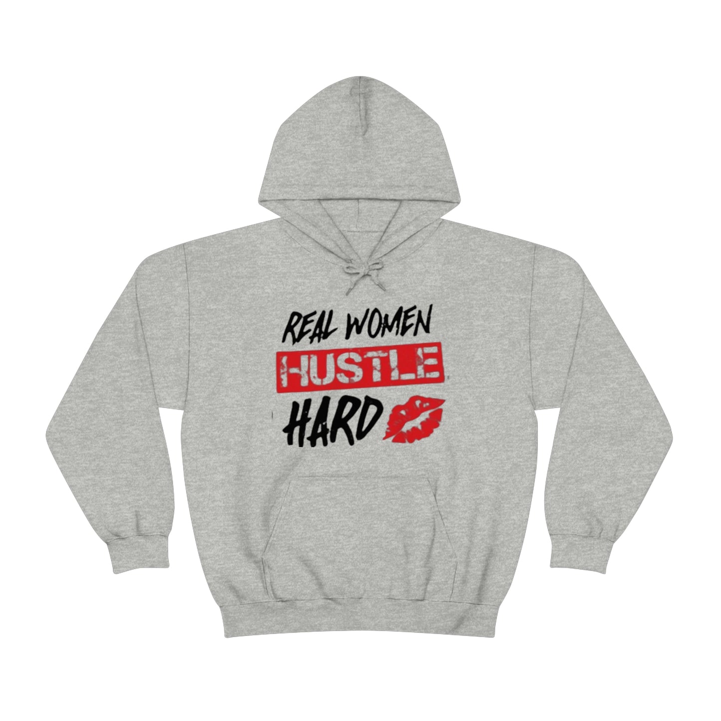 Real woman hustle hard Heavy Blend™ Hooded Sweatshirt