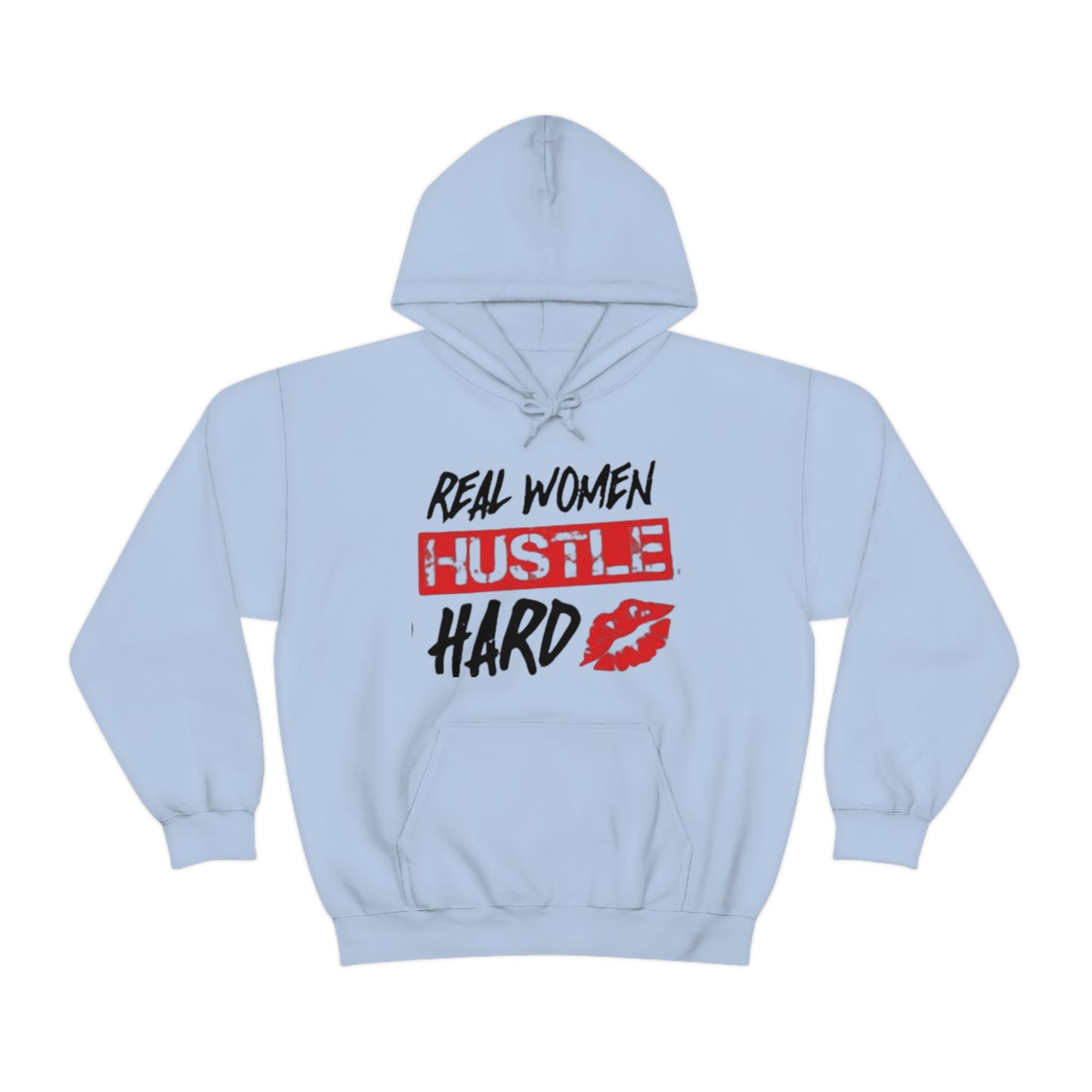 Real woman hustle hard Heavy Blend™ Hooded Sweatshirt